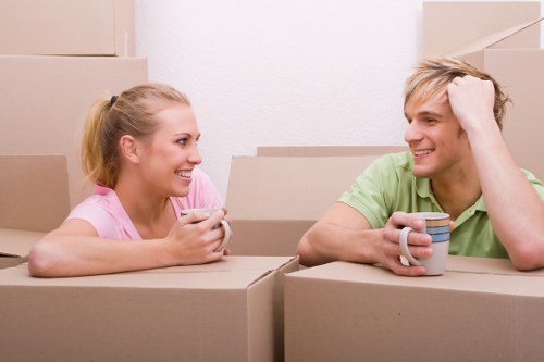 Careful unloading of furniture during a Tooting man and van removal
