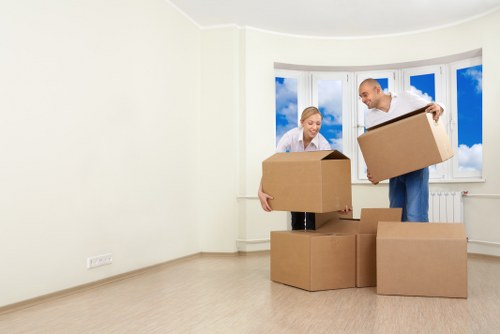 Removals van ready for a local move in Tooting