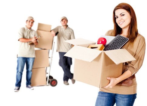 Local moving team preparing boxes in Tooting