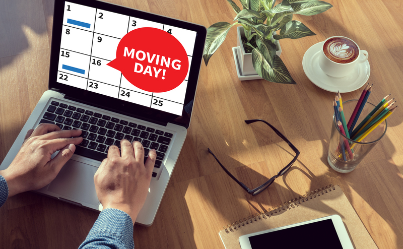 Business relocation service handling desks, boxes, and IT equipment in Tooting